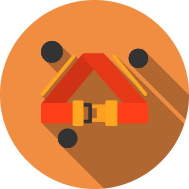 inşaat evi simgesi düz stil