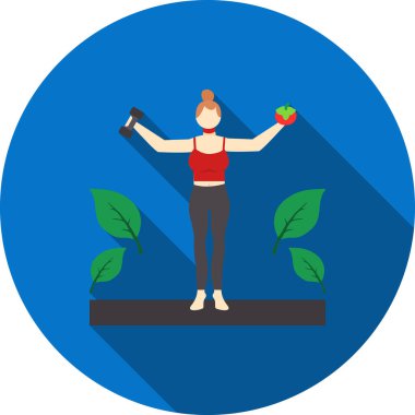 Egzersiz mat vektör illüstrasyon tasarımlı fitness kadını