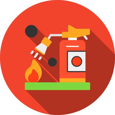 Yangın söndürücü Düz Vektör Simgesi