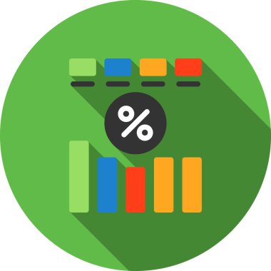 veri analiz çizelgesi simgesi düz biçimli