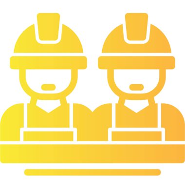 İnşaat mühendisi simgesi, vektör tasarımı