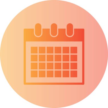 Takvim simgesi vektör illüstrasyonu