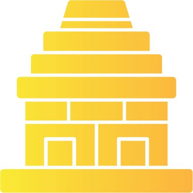 Sarı bir simgenin vektör illüstrasyonu