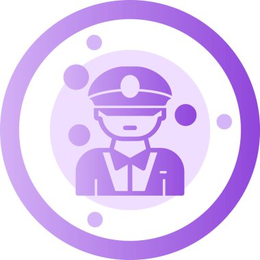 Polis memuru simgesinin vektör illüstrasyonu