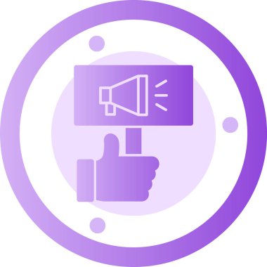 Konuşmacı. Web simgesi basit illüstrasyon