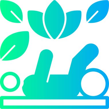 Yeşil bitki simgesinin vektör illüstrasyonu