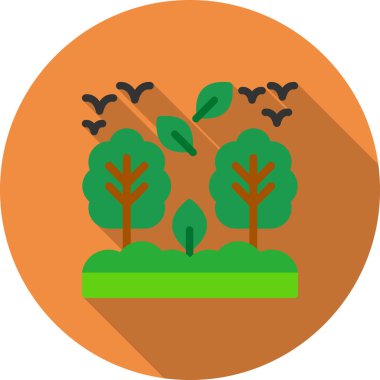 Orman düz vektör simgesi