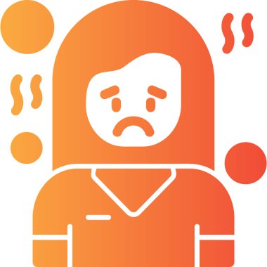 Üzücü. Web simgesi basit illüstrasyon