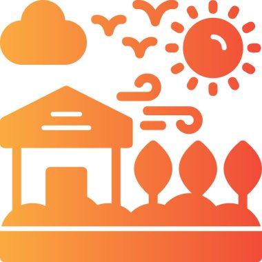 Çiftlik arazisi. Basit illüstrasyon