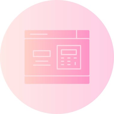 Bir bilgisayar simgesinin vektör illüstrasyonu