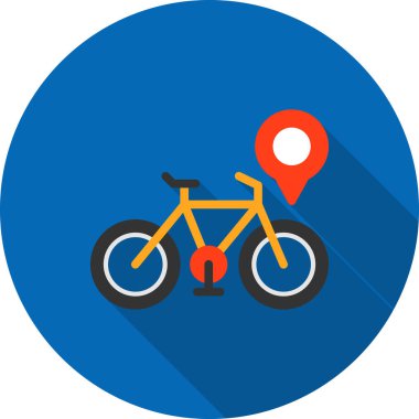 Web ve mobil uygulama tasarımınız için beyaz arkaplanda izole edilmiş bisiklet simgesi vektörü, bisiklet logosu konsepti