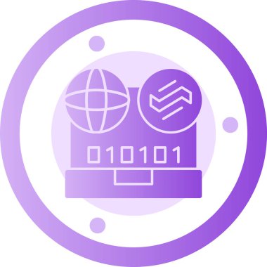 İkinci modern dijital ico için vektör illüstrasyonu