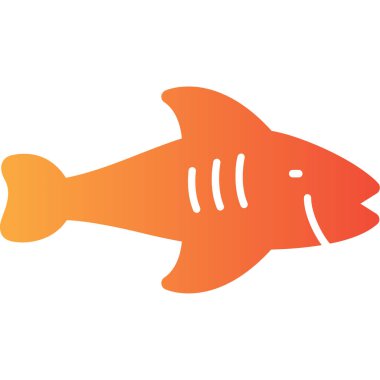 balık simgesi vektör illüstrasyonu