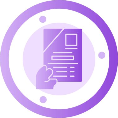 Belge. Web simgesi basit illüstrasyon