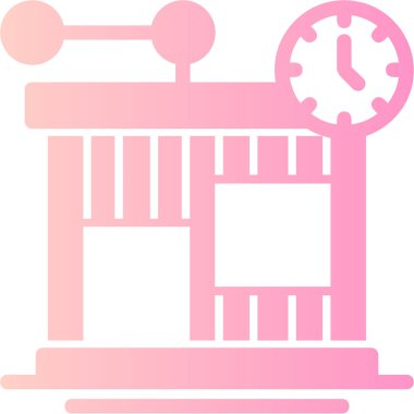 Bir saatin vektör illüstrasyonu