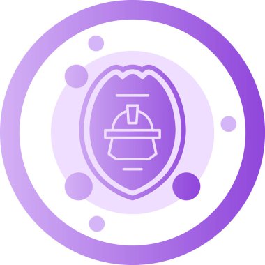 Benzersiz miğfer çizgisi vektör simgesi