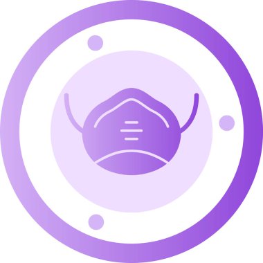 Maske. Web simgesi basit illüstrasyon