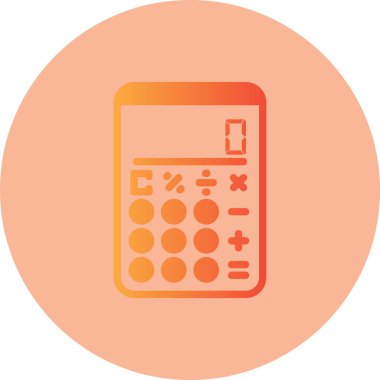 Bir hesap makinesi vektör simgesi