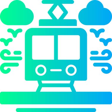 tren. Web simgesi basit tasarım