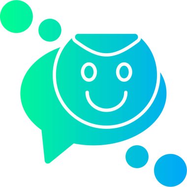 Mutlu gülümseme simgesi, vektör illüstrasyonu