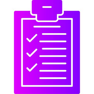 Yapılacaklar listesi web simgesi vektör çizimi