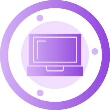 Bilgisayar. Web simgesi basit illüstrasyon