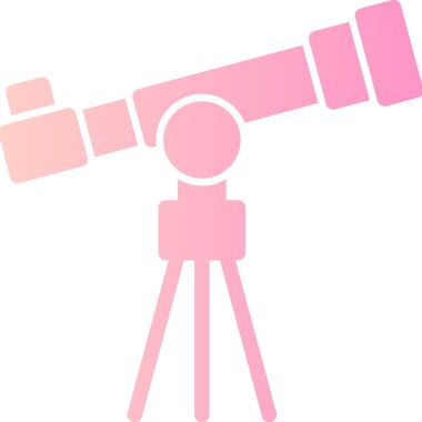 Teleskop. Web simgesi basit illüstrasyon