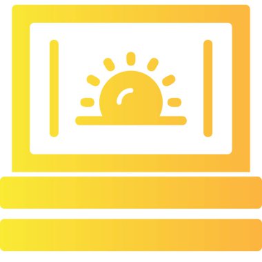 Güneş. Web simgesi basit illüstrasyon