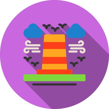 Lunapark atlıkarınca düz stil simgesi