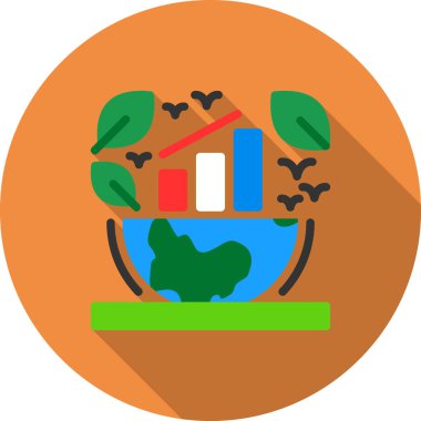 Dünya küresinin bir simgesinin vektör illüstrasyonu