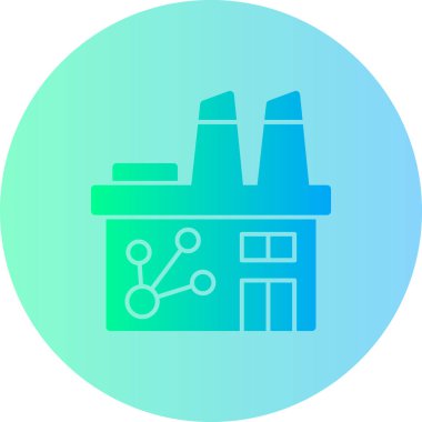 Bir bina simgesinin vektör illüstrasyonu