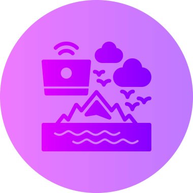 Bulut. Web simgesi basit illüstrasyon