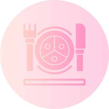 Bir restoran simgesinin vektör illüstrasyonu