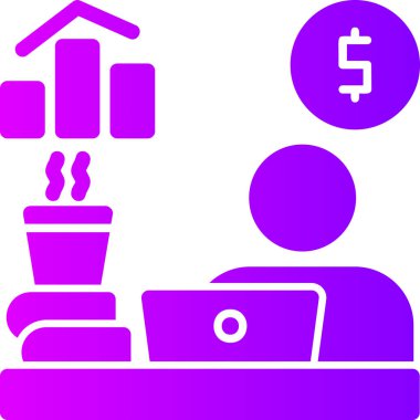 Banka simgesi ve vektör illüstrasyonu beyaz arkaplanda izole edildi