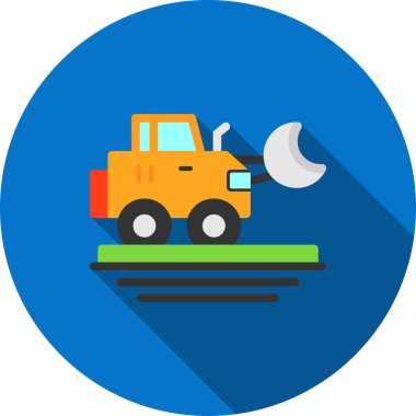 Yol silindiri düz simgesi, vektör illüstrasyonu