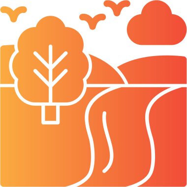 sonbahar ikonu vektör illüstrasyonu