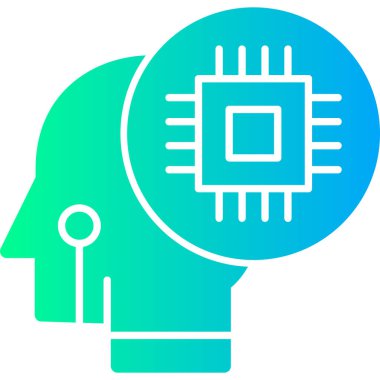 Moda Biçimli Beyin Simgesi İzole Arkaplan