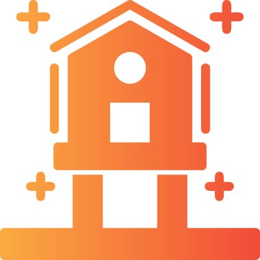 Modern ev simgesinin vektör illüstrasyonu