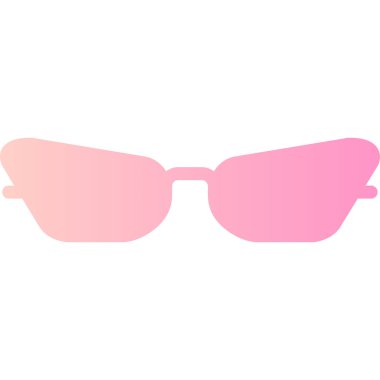 Pembe güneş gözlükleri beyaz arkaplanda izole edilmiş