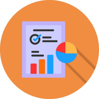 Endüstri Analizi Yassı Gölge, Vektör İllüstrasyonu