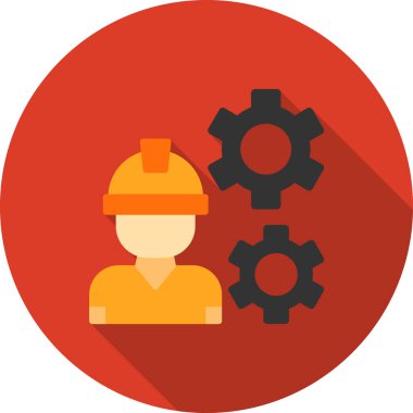 mühendis vektör düz simgesi.