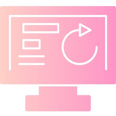 Bilgisayar. Web simgesi basit illüstrasyon