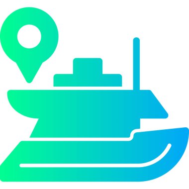 tekne simgesi, vektör illüstrasyonu basit tasarım