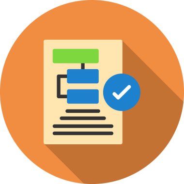 belge düz vektör simgesi