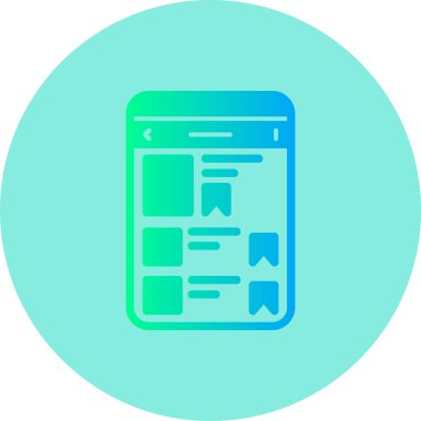 Mobil Uygulama Vektörü Simgesi Tasarımı