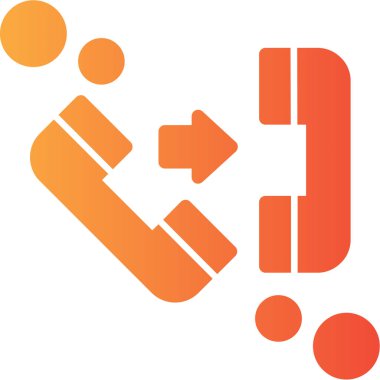 Düz biçimli telefon simgesi ara