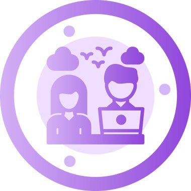 güzel kadın avatar vektör simgesi