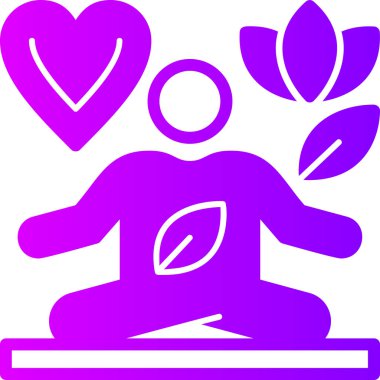 yoga. Web simgesi basit illüstrasyon