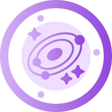 Bir gezegen simgesinin vektör illüstrasyonu