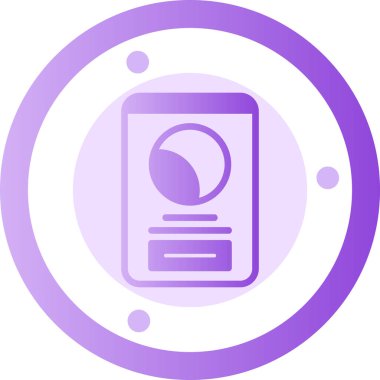 Bir tablet simgesinin vektör illüstrasyonu